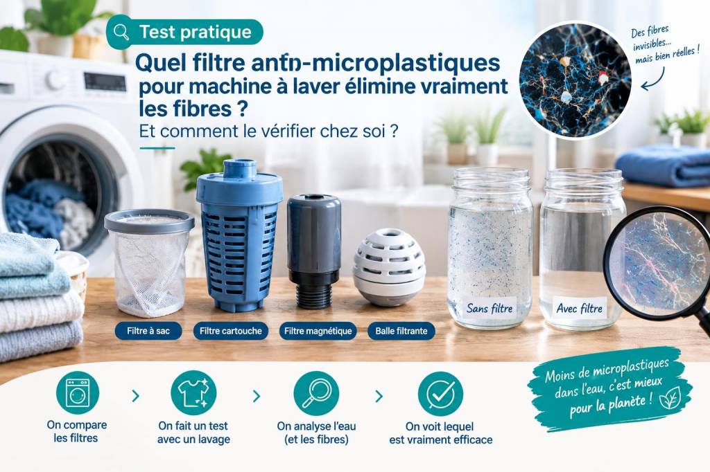 Test pratique : quel filtre anti‑microplastiques pour machine à laver élimine vraiment les fibres et comment le vérifier chez soi